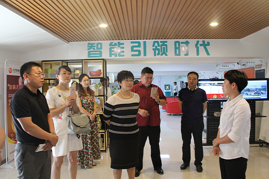 太子河区张宁副区长率队调查调研集团智慧厅项目